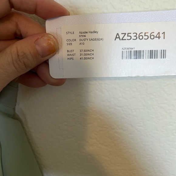 NWT AZAZIE HADLEY
A-Line Pleated Chiffon Knee-Length Dress Dusty Sage A10 - Picture 9 of 9